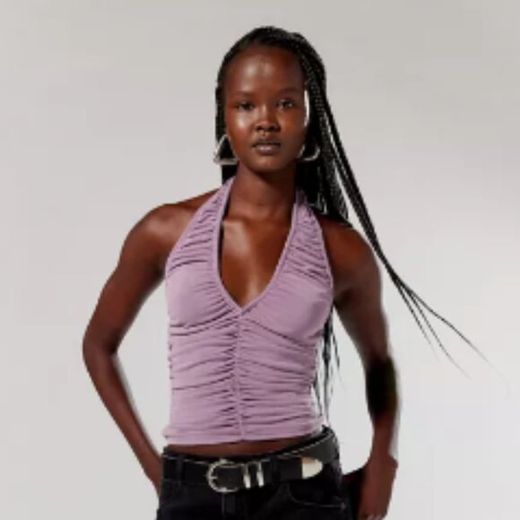 Silence + Noise Rita Ruched Halter Top - Picture 1 of 3